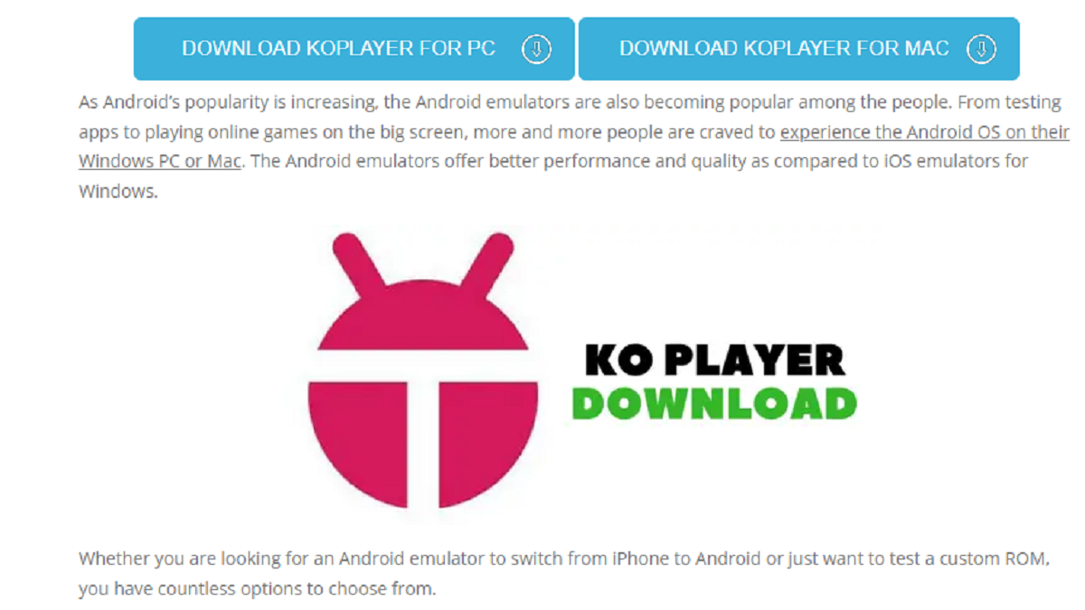 Koplayer: Emulator Android Ringan untuk PC 2024